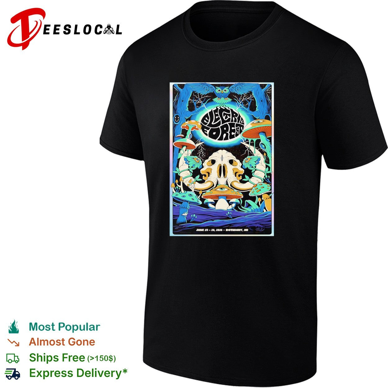 Electric Forest 2026 Rothbury Michigan music festival shirt