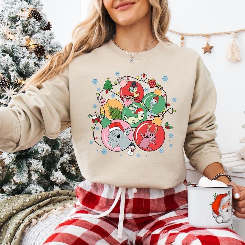 Elephant And Piggie Christmas Sweatshirt, Bookish Christmas T-shirt, Christmas Book Lover Gift, Teacher Christmas Shirt,...