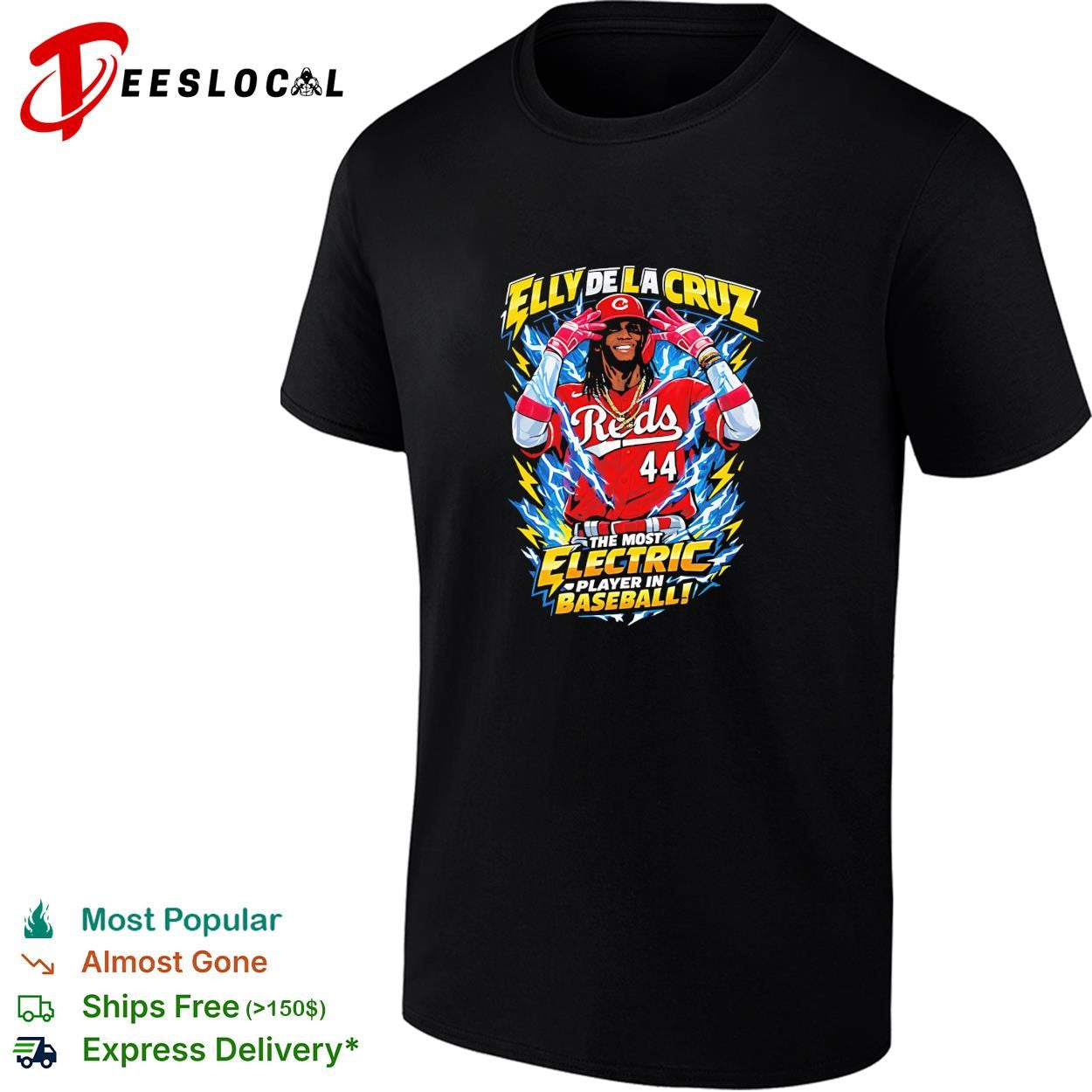 Elly De La Cruz Cincinnati Reds the most electric player in baseball lightning shirt