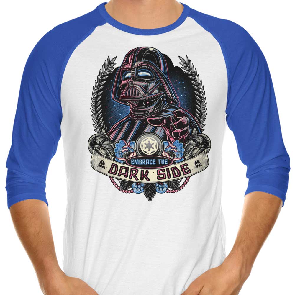 Embrace the Dark Side - 3/4 Sleeve Raglan T-Shirt Hoodie, Sweatshirt | CiraTrend.com (Image 3)