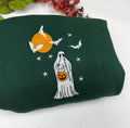 Embroidered Halloween Sweatshirt, Pumpkin Sweatshirt, Halloween Crewneck Sweatshirt, Halloween Sweater, Spooky Season,...