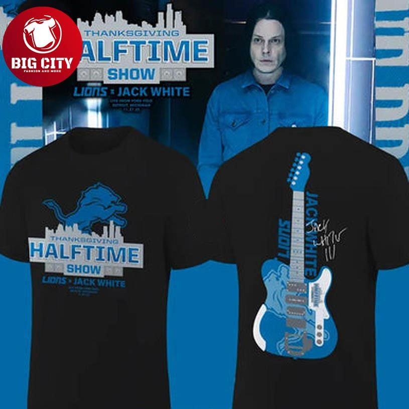 Eminem Detroit Lions Jack White Thanksgiving Halftime Show 2025 Two Sided Shirt