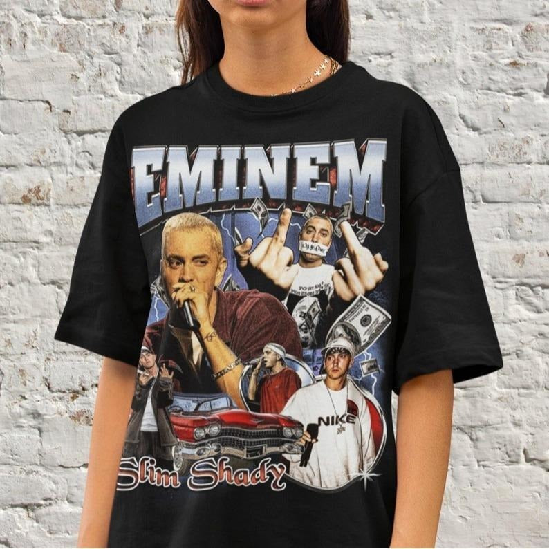 Eminem Slim Shady Retro , Vintage Bootleg Detroit 8 Mile 90s , Rap God Music Mother Day Gift For Her Him, Present Hip...