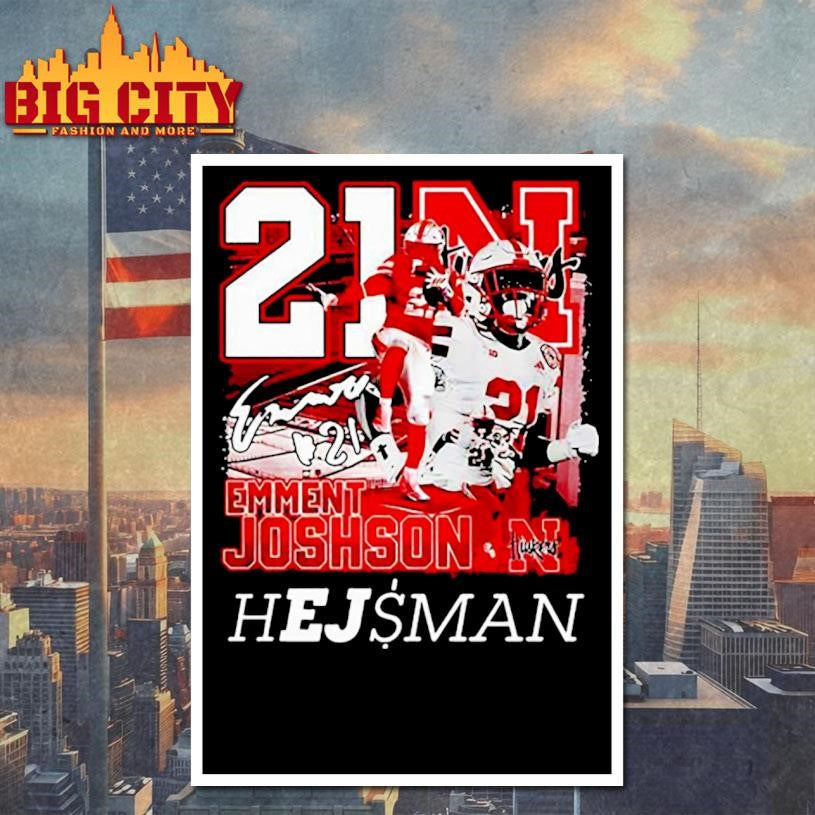 Emmett Johnson Nebraska Cornhuskers football Heisman shirt