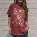 Enemies to Lovers Graphic Comfort Colors Tee, Bookish Merch, Book Lover Womenswear Tee Hoodie, Sweatshirt | CiraTrend.com