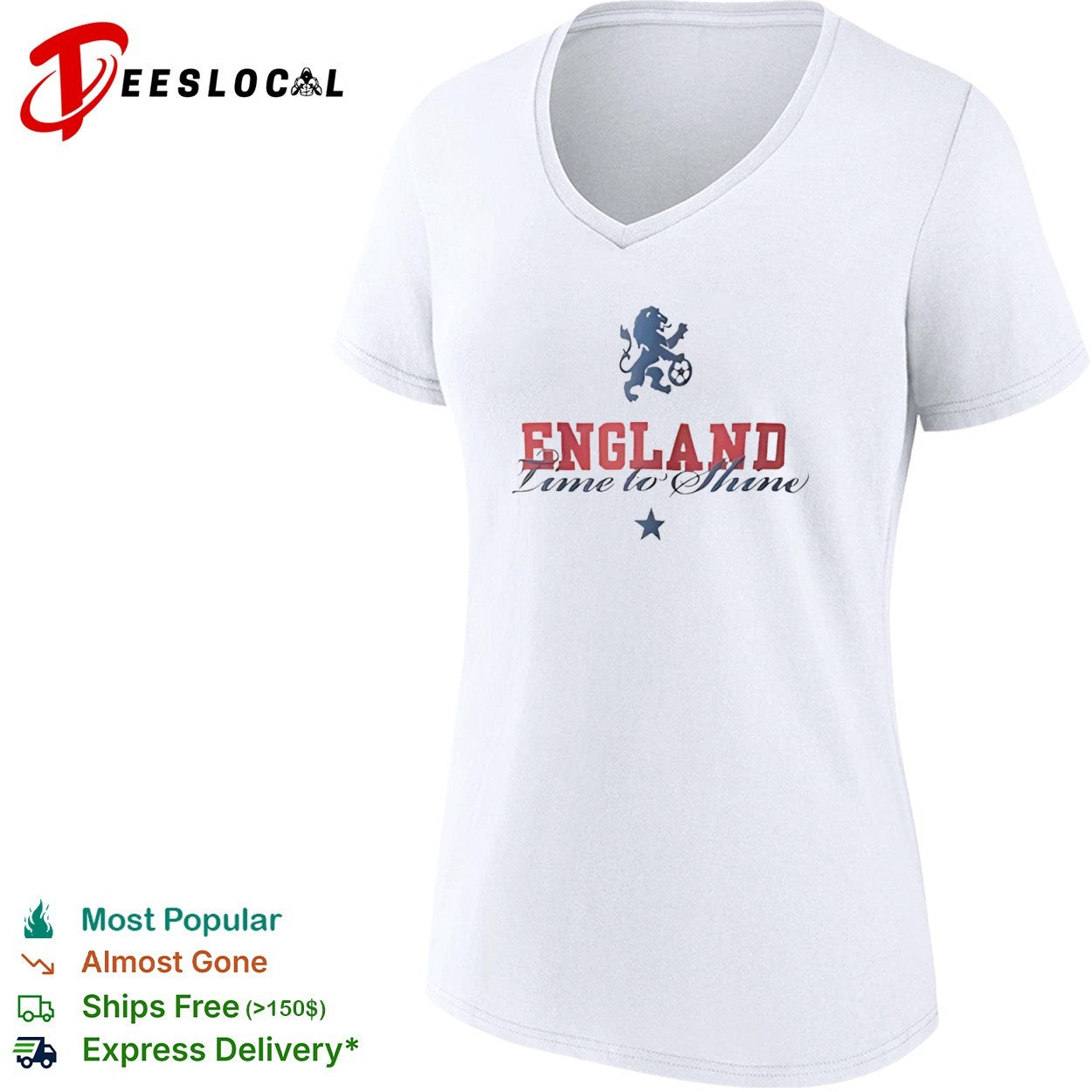 England Time to Shine Lion Soccer shirt