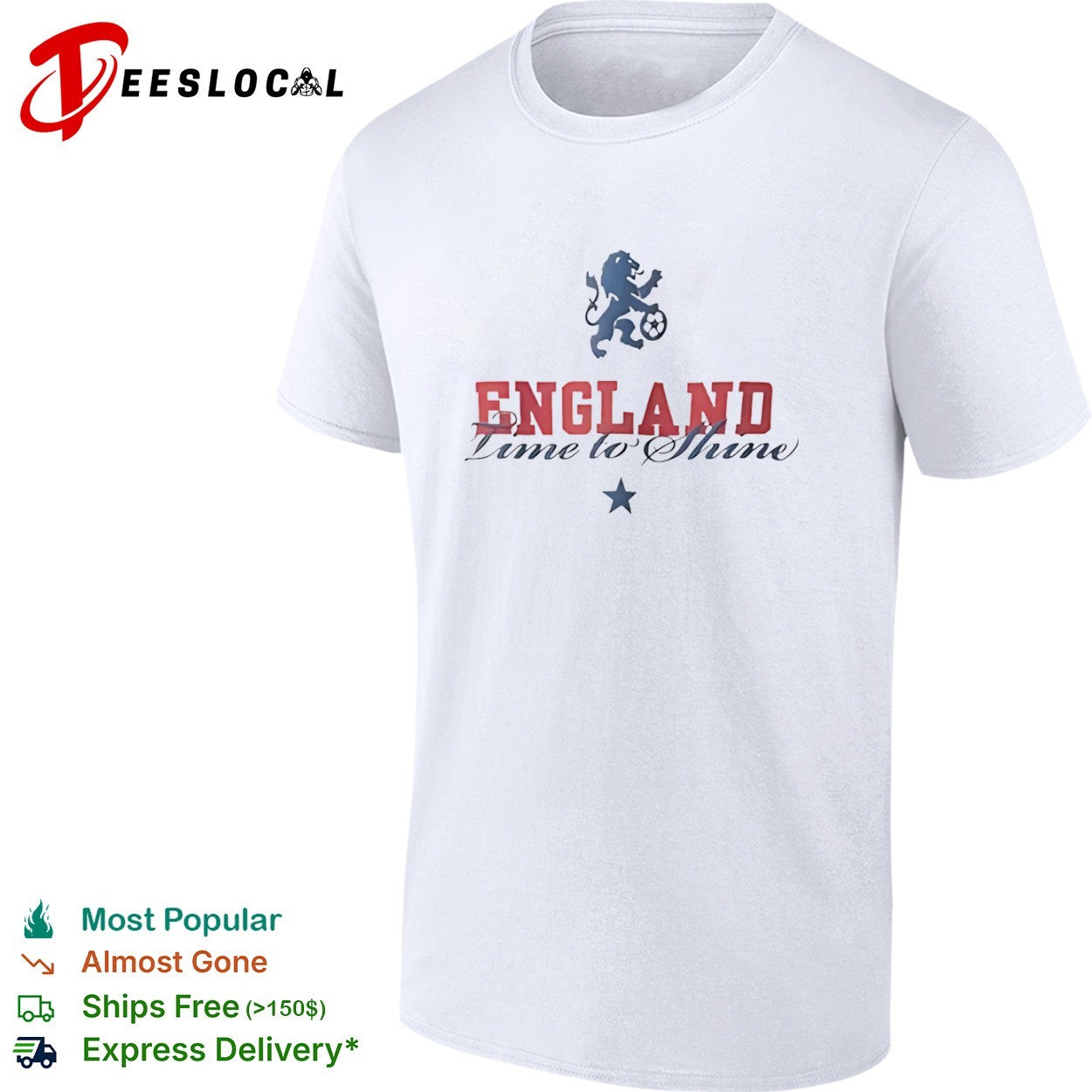 England Time to Shine Lion Soccer shirt