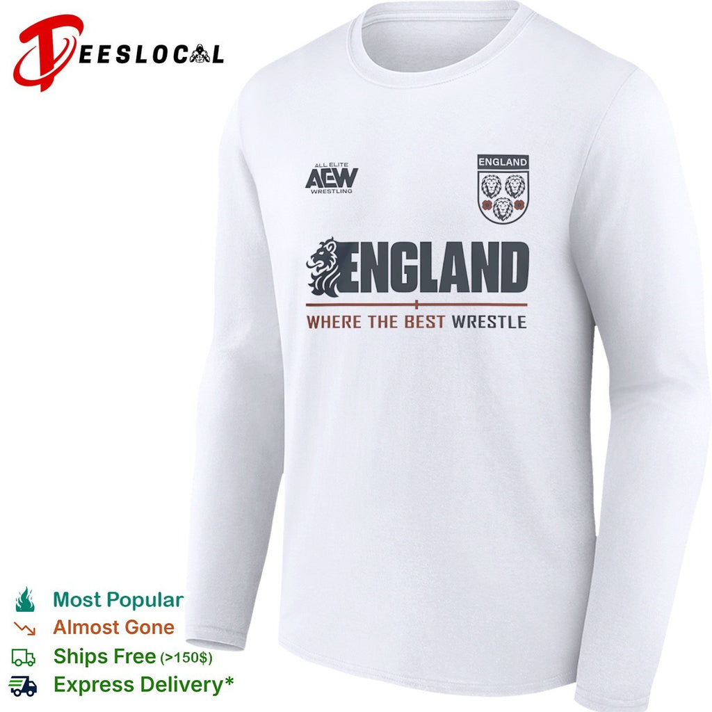 England Where the Best Wrestle England Lions Crest Shirt