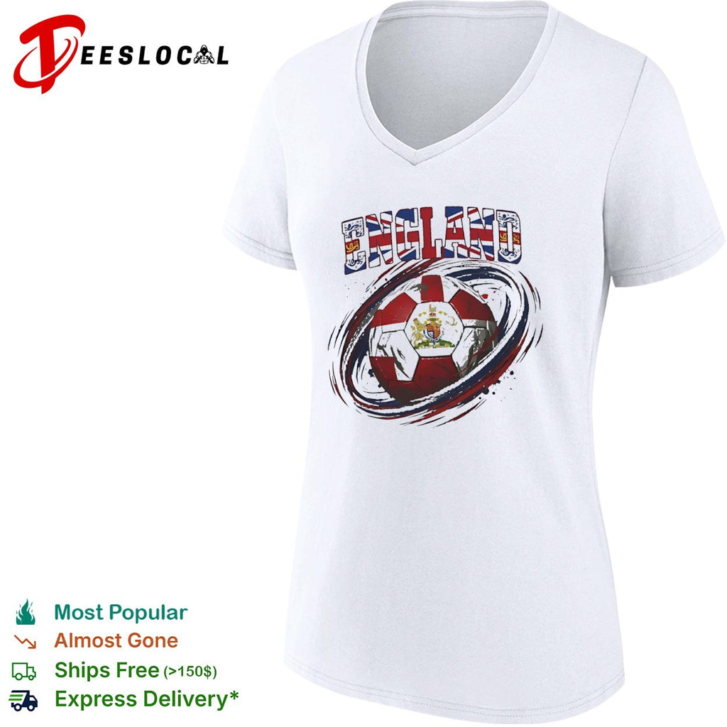 England soccer national team crest flag swirl shirt