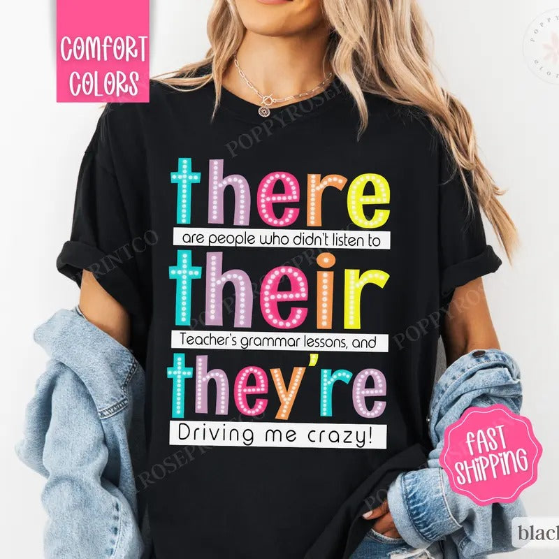English Teacher Shirt Comfort Colors,  Gift For Teacher Appreciation, Women's oversized Tshirt Hoodie, Sweatshirt