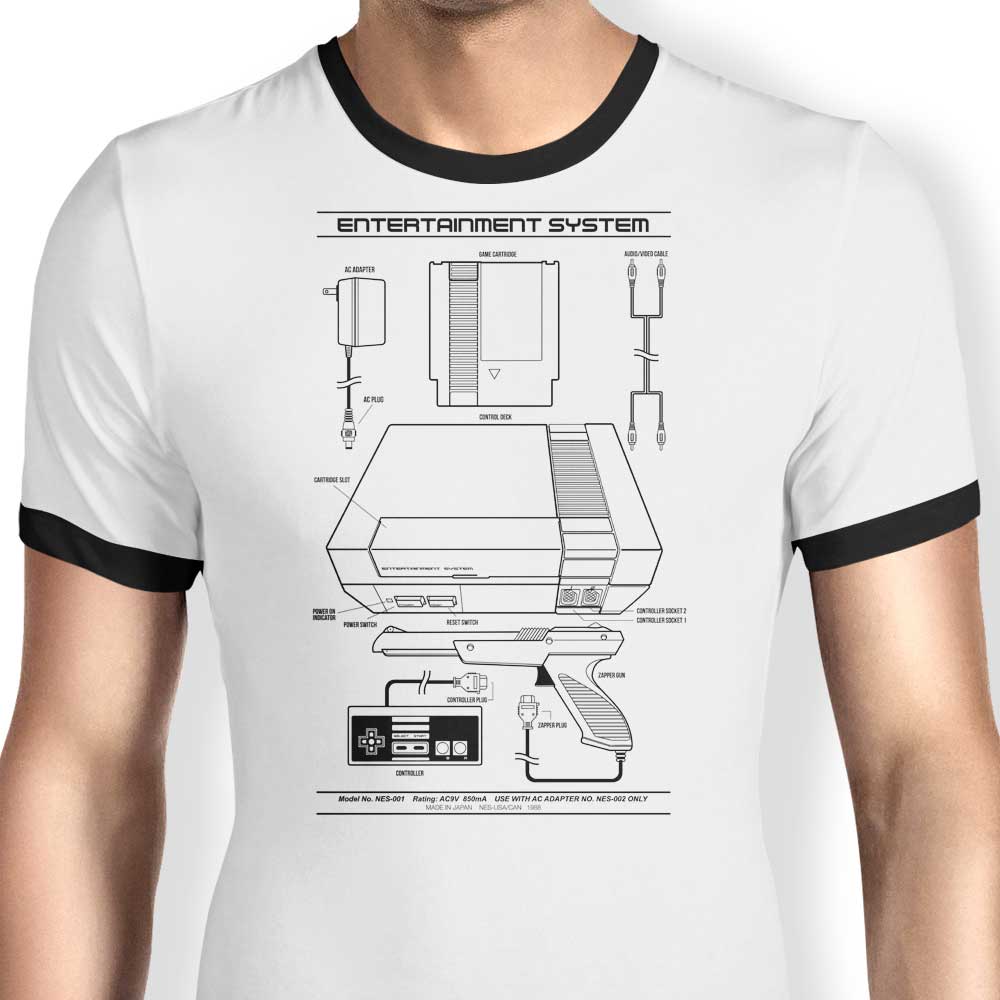 Entertainment System (Alt) - Ringer T-Shirt Hoodie, Sweatshirt | CiraTrend.com (Image 1)