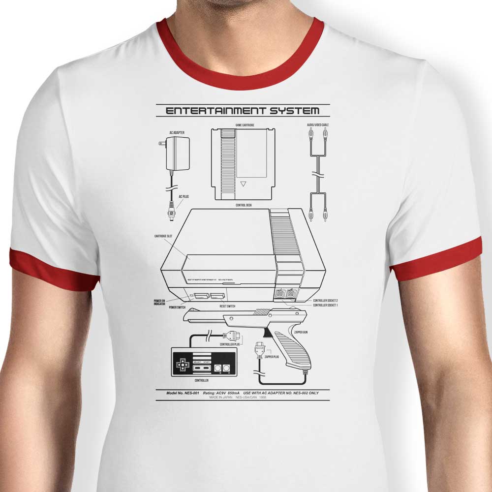 Entertainment System (Alt) - Ringer T-Shirt Hoodie, Sweatshirt | CiraTrend.com (Image 3)