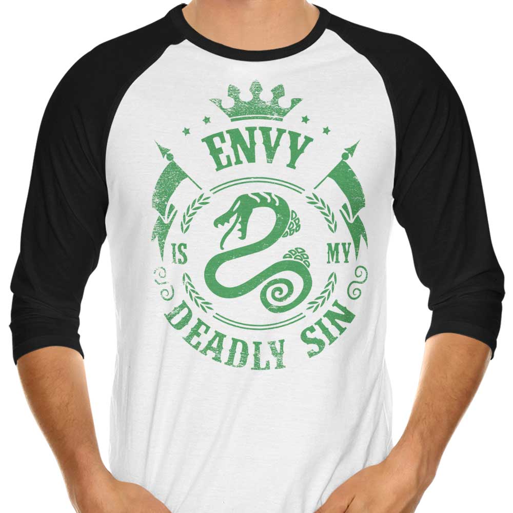 Envy is My Sin - 3/4 Sleeve Raglan T-Shirt Hoodie, Sweatshirt | CiraTrend.com (Image 1)