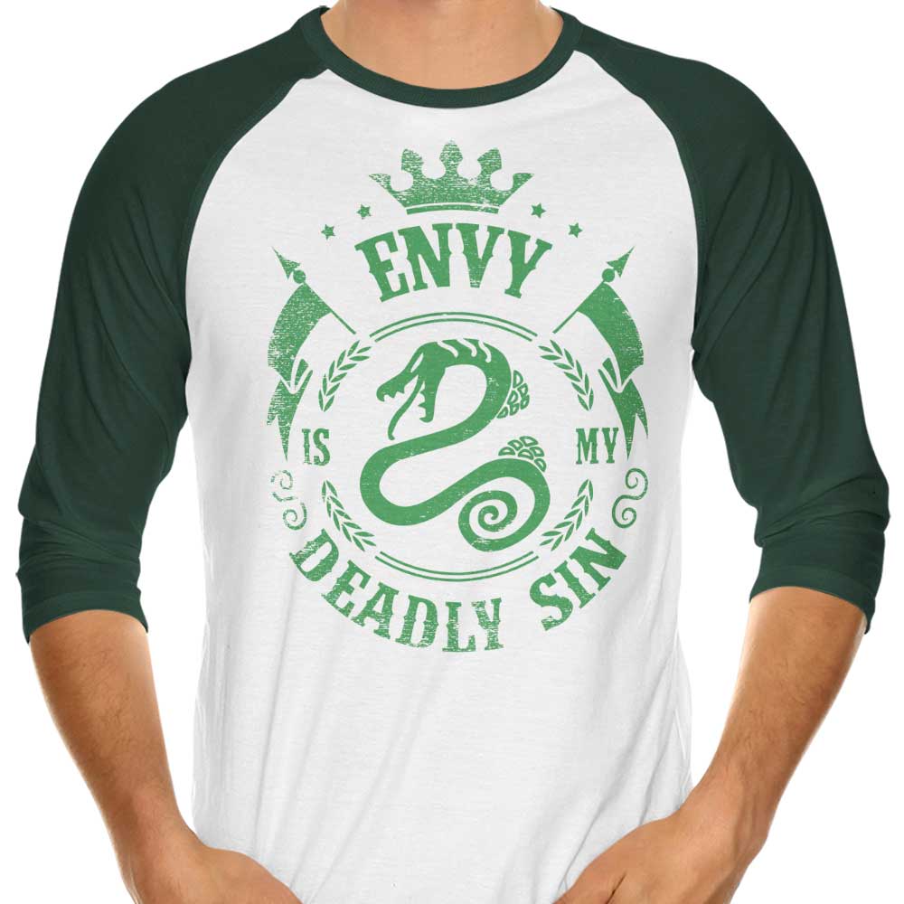 Envy is My Sin - 3/4 Sleeve Raglan T-Shirt Hoodie, Sweatshirt | CiraTrend.com (Image 3)