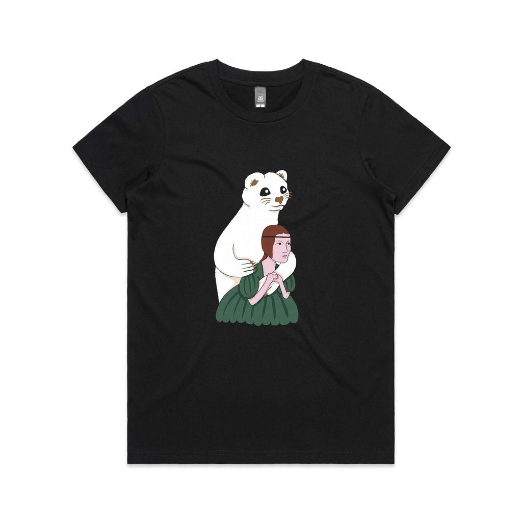 Ermine With A Lady Tee Hoodie, Sweatshirt | CiraTrend.com (Image 2)