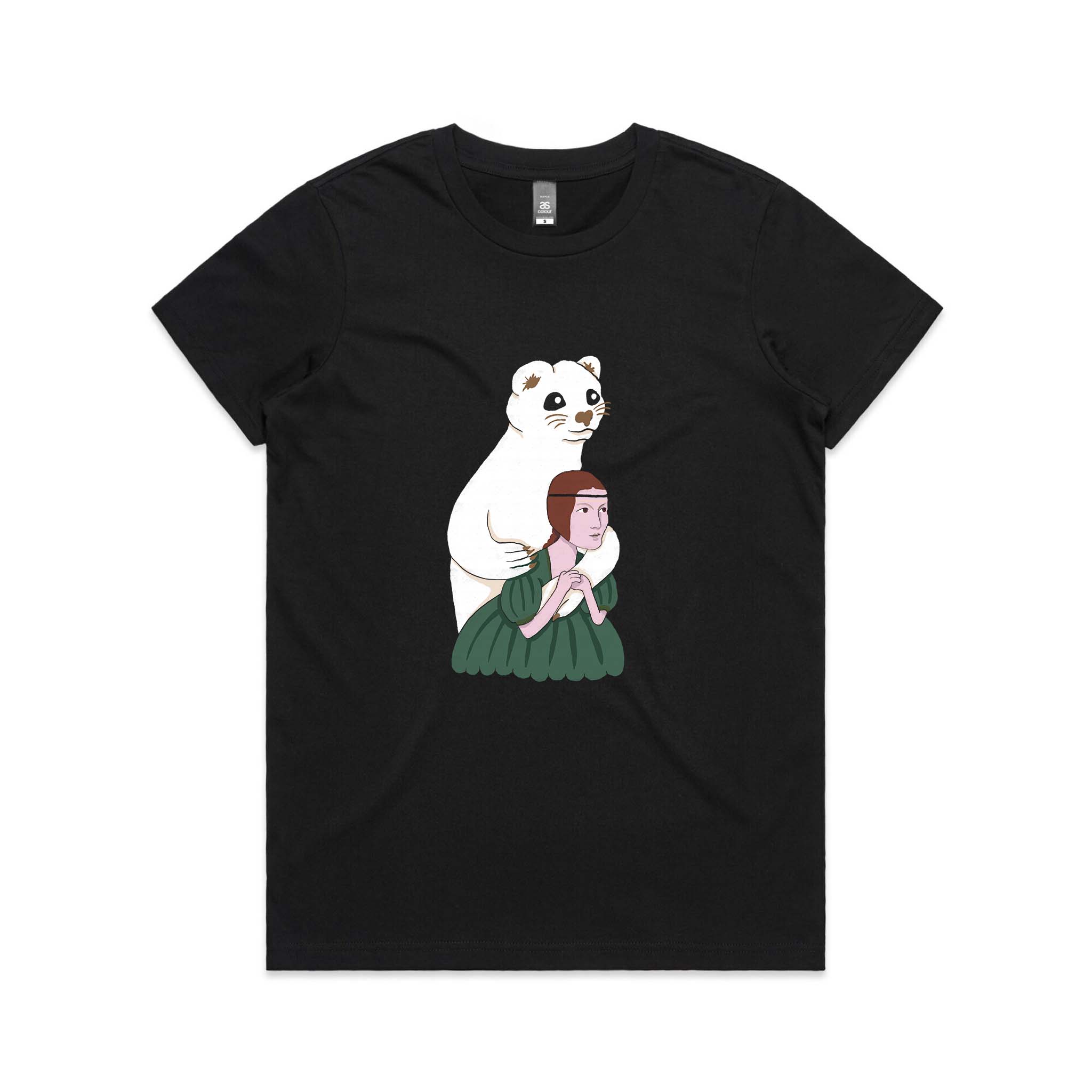 Ermine With A Lady Tee Hoodie, Sweatshirt | CiraTrend.com (Image 2)