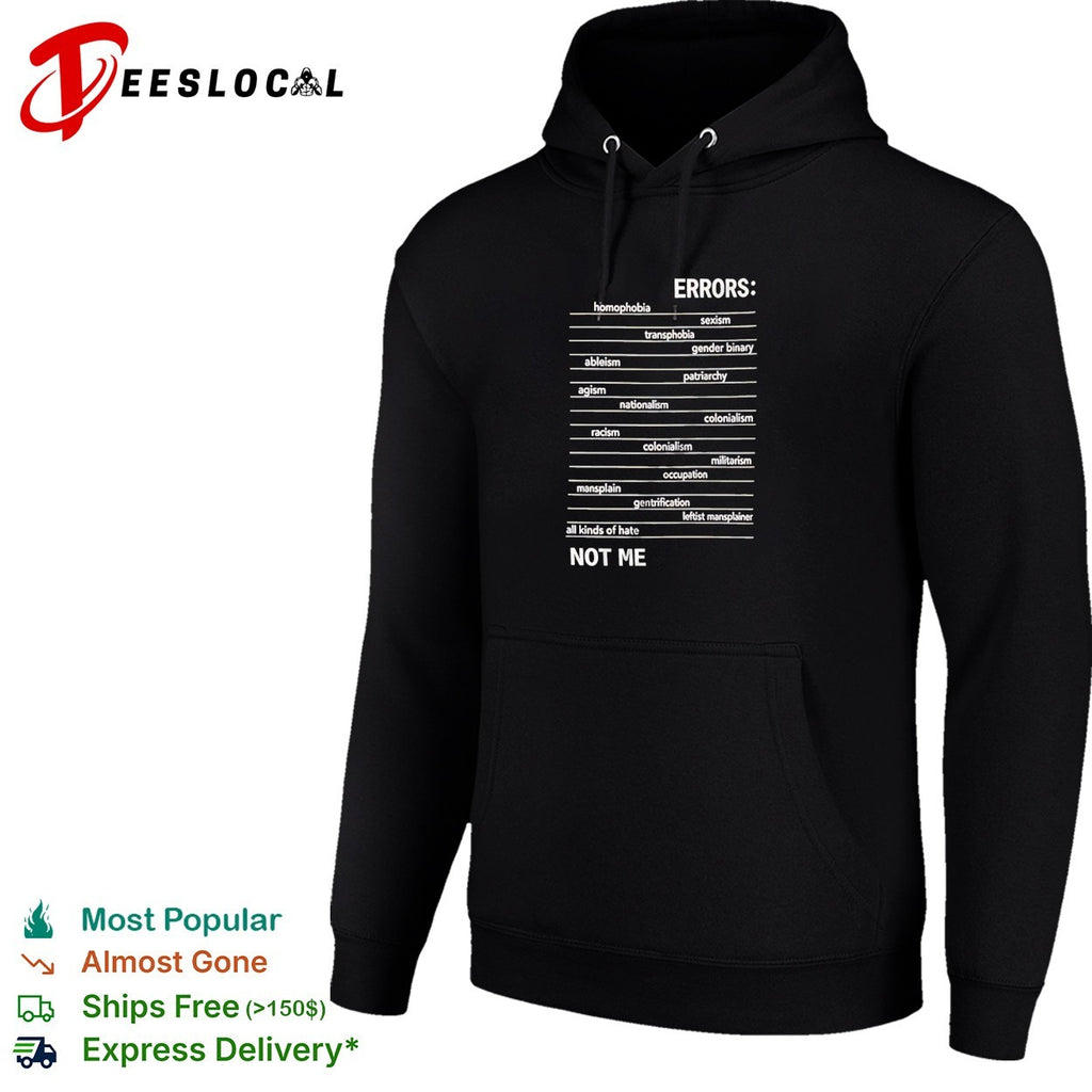 Errors not me list shirt