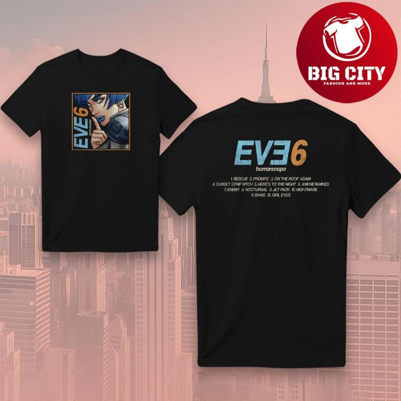 Eve 6 Tracklist 2025 Two Sided Shirt