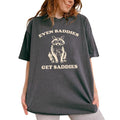 Even Baddies Get Saddies Shirt, Funny Raccoon Meme Tee, Funny Mental Health Graphic Printed Tee, Funny Raccoon Meme...