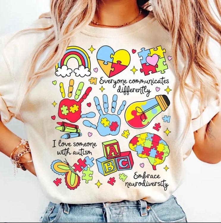 Everyone Communicates Differently Shirt, Autism Shirt Hoodie, Sweatshirt | CiraTrend.com