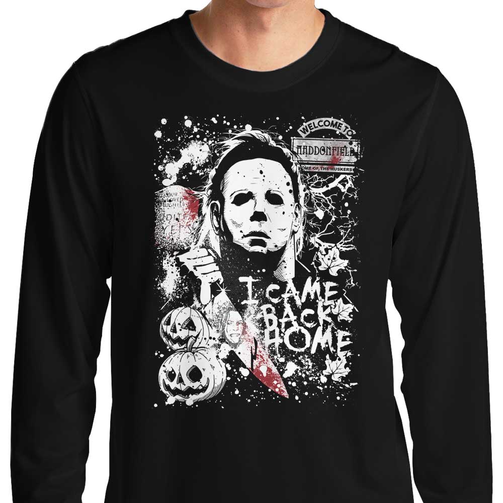 Evil in Haddonfield - Long Sleeve T-Shirt Hoodie, Sweatshirt | CiraTrend.com (Image 1)