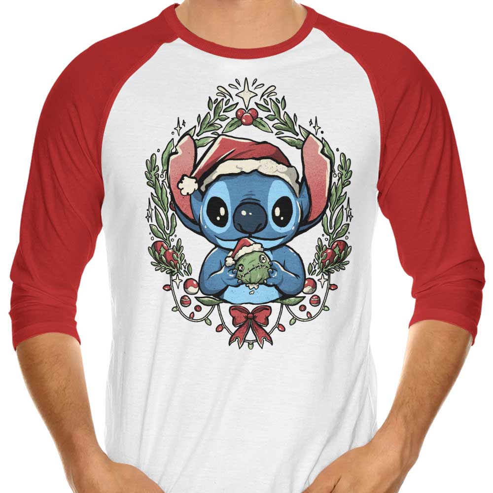 Experimental Christmas - 3/4 Sleeve Raglan T-Shirt Hoodie, Sweatshirt | CiraTrend.com (Image 3)