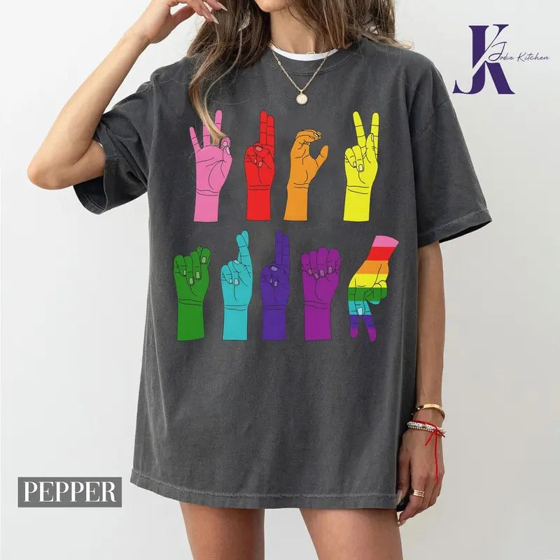 F*ck Trump Sign Language Shirt, Subtle Anti Trump Sweatshirt, ASL Fuck Trump Shirt, Activist Sweater, Fuck Trump Hand...