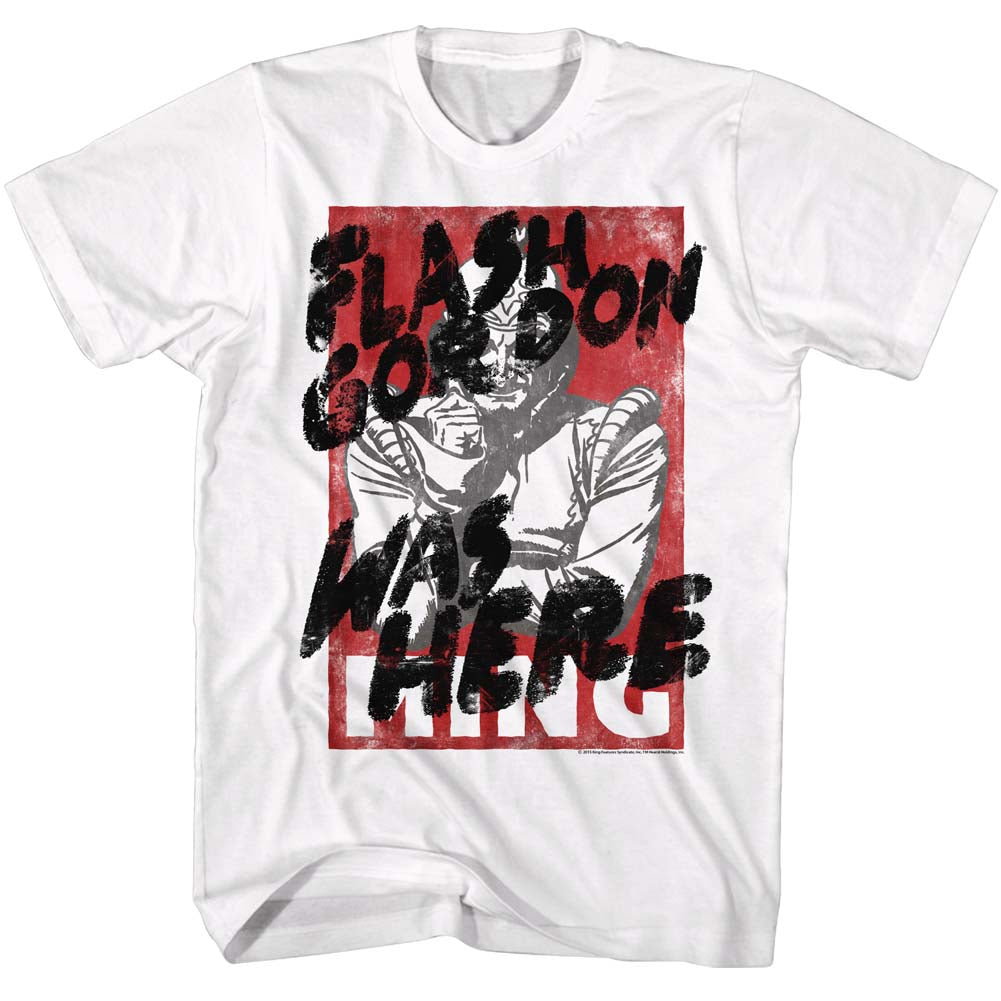 Flash Gordon Mens S/S T-Shirt - Graffiti - Solid White Hoodie, Sweatshirt | CiraTrend.com