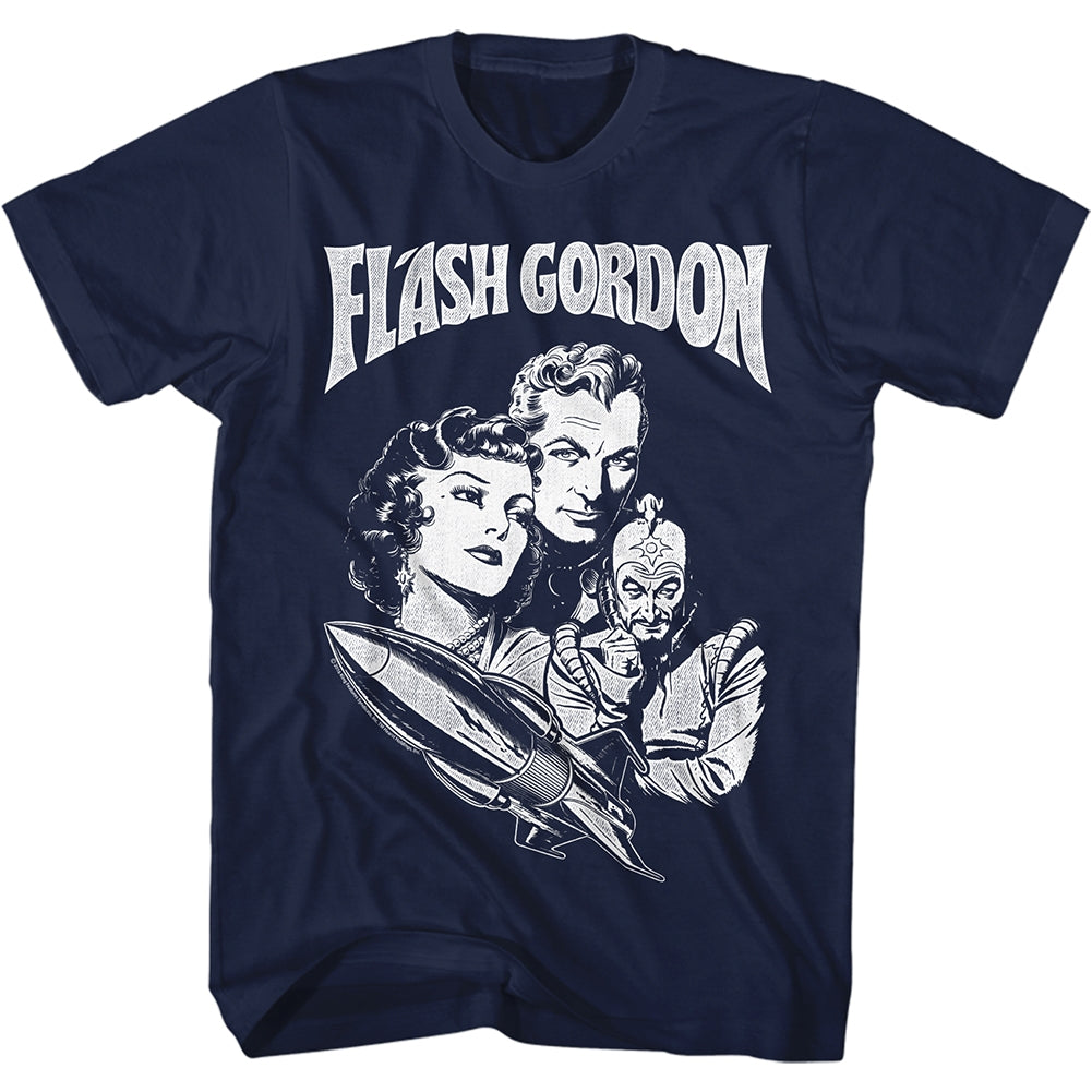 Flash Gordon Mens S/S T-Shirt - Gordon - Solid Navy Hoodie, Sweatshirt | CiraTrend.com