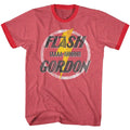 Flash Gordon Mens S/S Ringer T-Shirt - Aaaaa-Hhhhh! - Heather/Solid Red Heather/Red Hoodie, Sweatshirt | CiraTrend.com