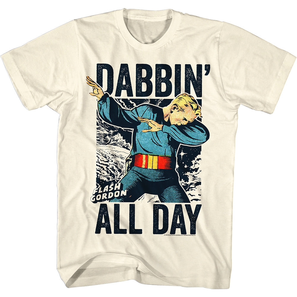 Flash Gordon Mens S/S T-Shirt - Dabgordon - Solid Natural Hoodie, Sweatshirt | CiraTrend.com