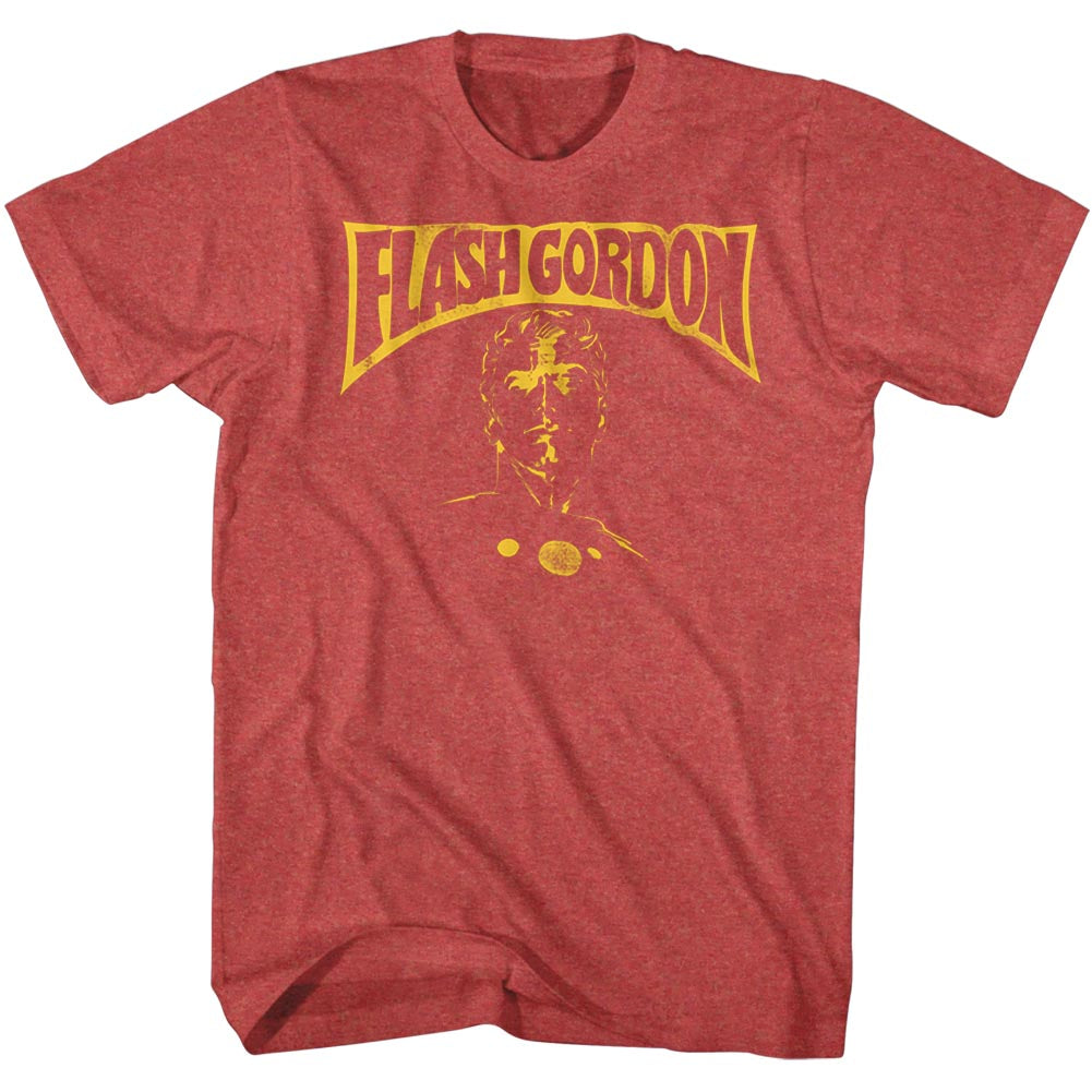 Flash Gordon Mens S/S T-Shirt - Flash Bust - Heather Red Heather Hoodie, Sweatshirt | CiraTrend.com