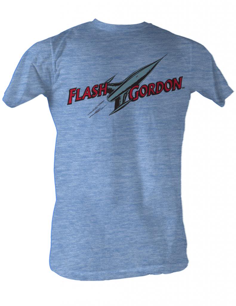 Flash Gordon Mens S/S T-Shirt - Comic Logo - Heather Light Blue Heather Hoodie, Sweatshirt | CiraTrend.com