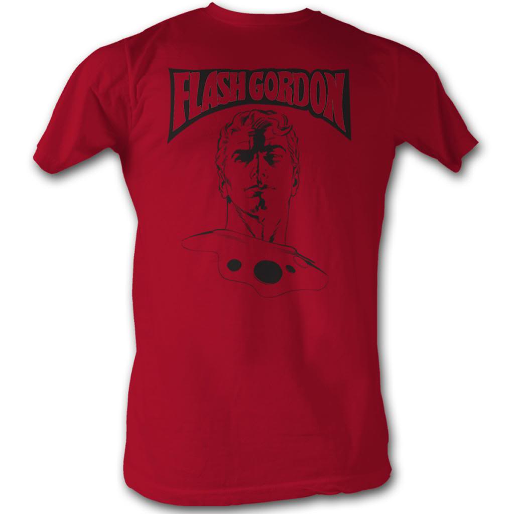 Flash Gordon Mens S/S T-Shirt - Flash Gordon - Solid Red Hoodie, Sweatshirt | CiraTrend.com