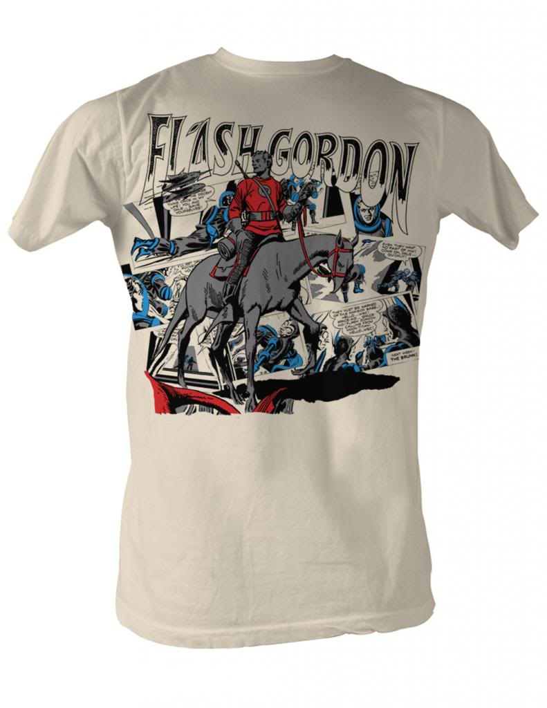 Flash Gordon Mens S/S T-Shirt - Flash Collage - Solid Natural Hoodie, Sweatshirt | CiraTrend.com