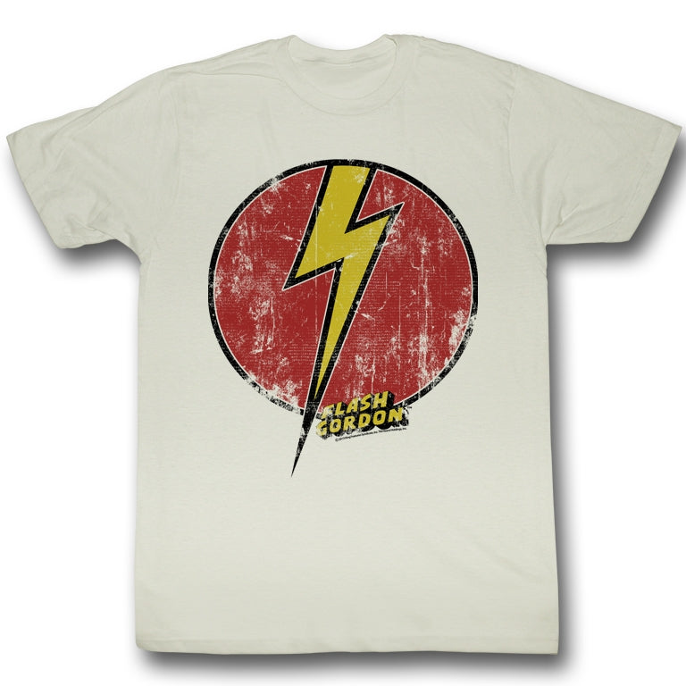 Flash Gordon Mens S/S T-Shirt - Flash Bolt - Solid Natural Style001 Hoodie, Sweatshirt | CiraTrend.com