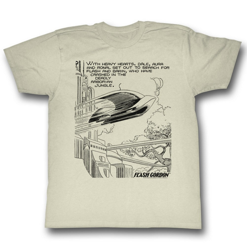 Flash Gordon Mens S/S T-Shirt - Heavy Hearts - Solid Natural Hoodie, Sweatshirt | CiraTrend.com