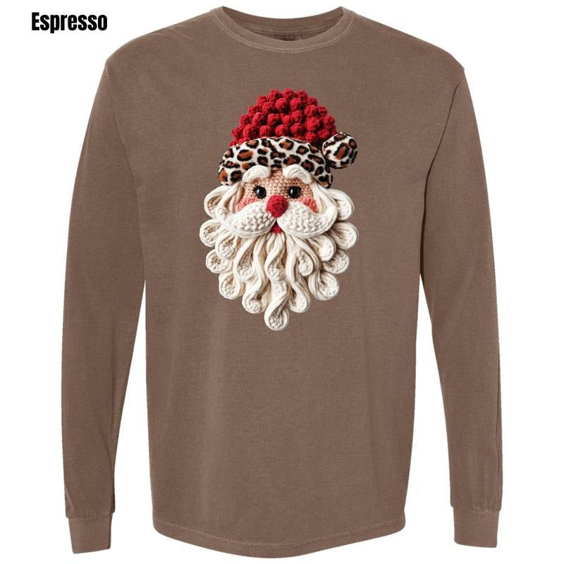 FAKE Crochet Santa Comfort Colors Long Sleeve T-Shirt 'NLB' Hoodie, Sweatshirt | CiraTrend.com