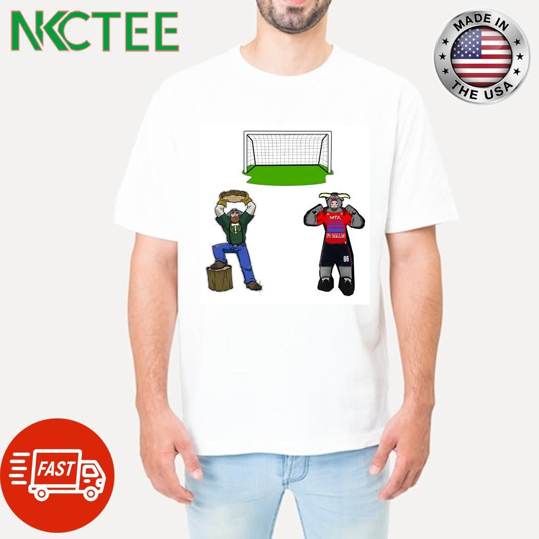 FC Dallas VS Portland Timbers MLS 2024 mascot cartoon soccer shirt
