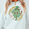 FEELING LUCKY CLOVER SWEATSHIRT (UNISEX, CASUAL COTTON SWEATSHIRT, HOLIDAY ST. PATRICKS DAY) Womenswear Hoodie T-Shirts