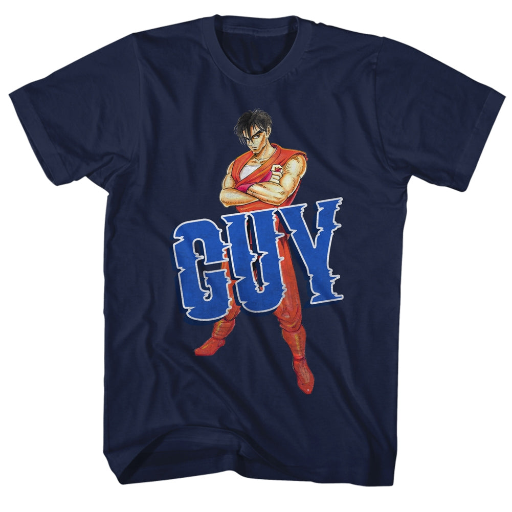 Final Fight S S Guy Solid Navy T-Shirts, Hoodie, Sweatshirt