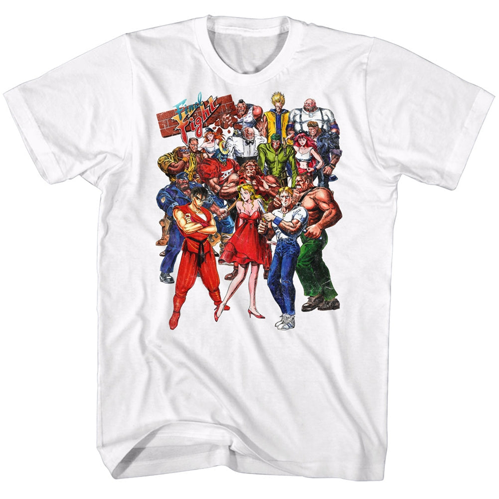 Final Fight S S Group Shot Solid White T-Shirts, Hoodie, Sweatshirt
