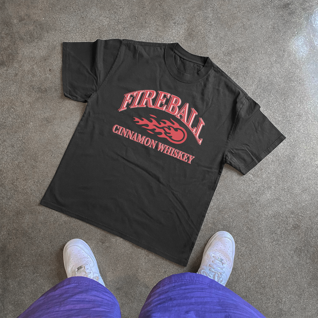 FIREBALL WHISKEY LOGO HEAVYWEIGHT BLACK T-SHIRT Hoodie, Sweatshirt | CiraTrend.com (Image 1)