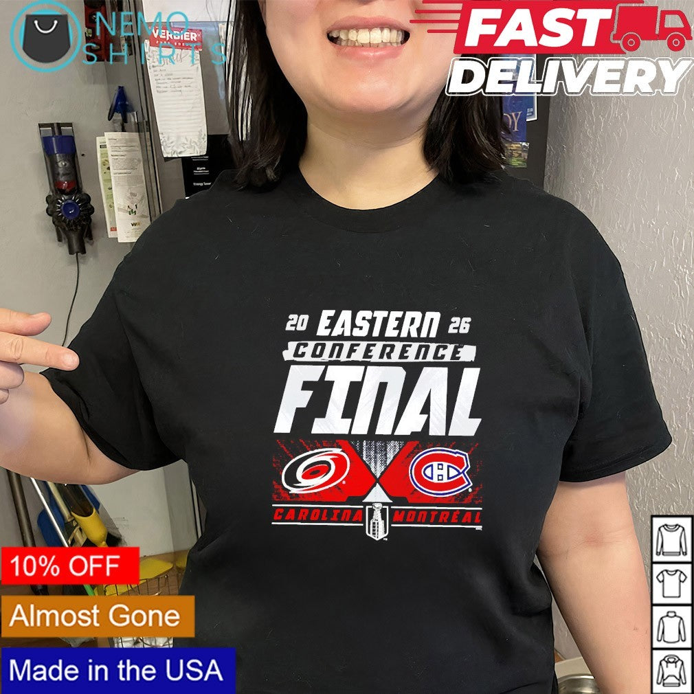 Carolina Hurricanes vs Montreal Canadiens 2026 Eastern Conference Final matchup shirt
