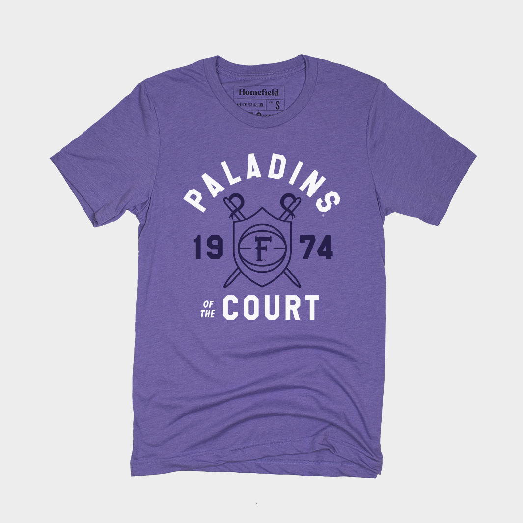 Vintage Furman Paladins of the Court T-Shirt Style001