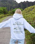 Faith Can Move Mountains Bible Verse Hoodie Faith Based Clothing Worship Gift Gospel Sweatshirt Vintage Christian...