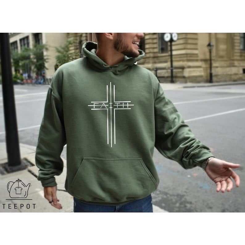 Faith Cross Sweatshirt, Christian Sweatshirt, Bible Verse Hoodie, Christian Gift, Jesus Sweatshirt, Gift for Him, Gift for Her  T-shirt, sweater and Hoodie