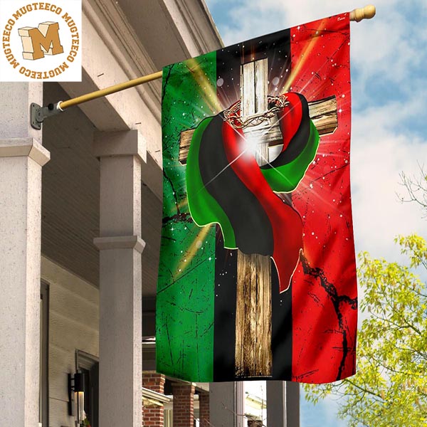 Faith Enlighten Cross Inside African Flag Faith For Proud Of African American Christ Gifts 2 Sides Garden House Flag