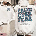 Faith Over Fear Christian Hoodie Bible Verse, Aesthetic Christian Sweatshirts, Jesus Hoodie, Church Hoodie, Religious...