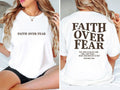 Faith Over Fear Christian Shirt,Jesus Shirts,Trendy Shirt,Bible Verse Shirt ,Aesthetic Clothes, Christian  T-shirt,...